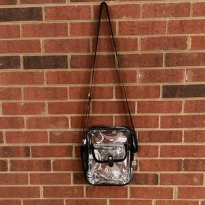 Spodears Transparent/Stadium Crossbody Bag with Black Accent